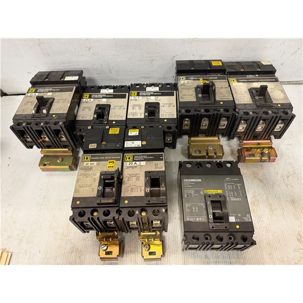 Lot of Square D Circuit Breakers