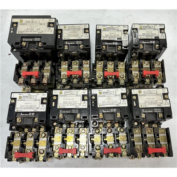 Lot of (8) Square D Motor Starters