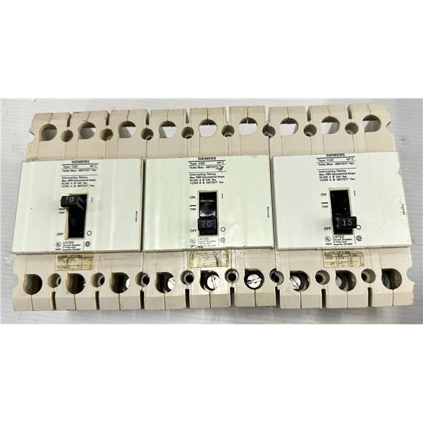 (3) Siemens #CQD Circuit Breakers