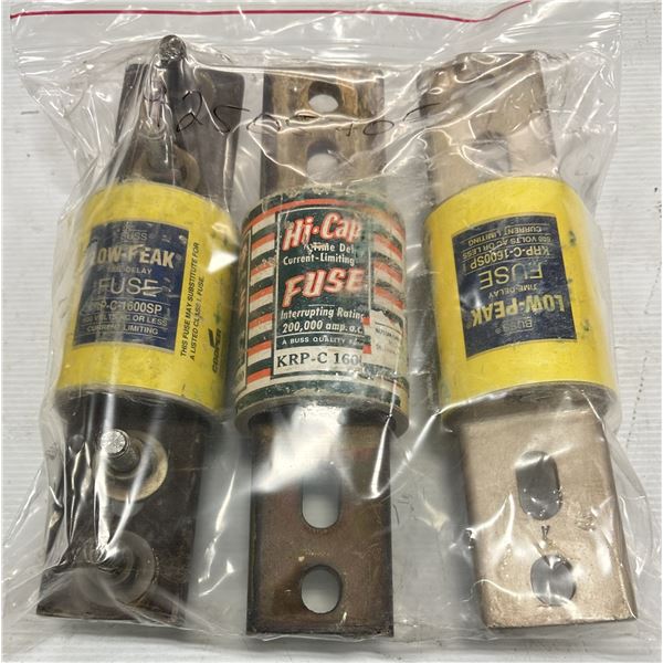 (3) Buss & Hi-Cap #KRP-C-1600SP Fuses
