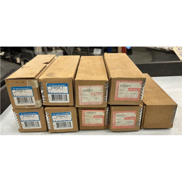 Lot of (9) Gould #A70P500-4 Fuses