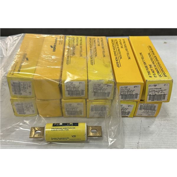 Lot of (13) Assorted Buss Fuses #LPJ-100SP & #LPJ-175SP