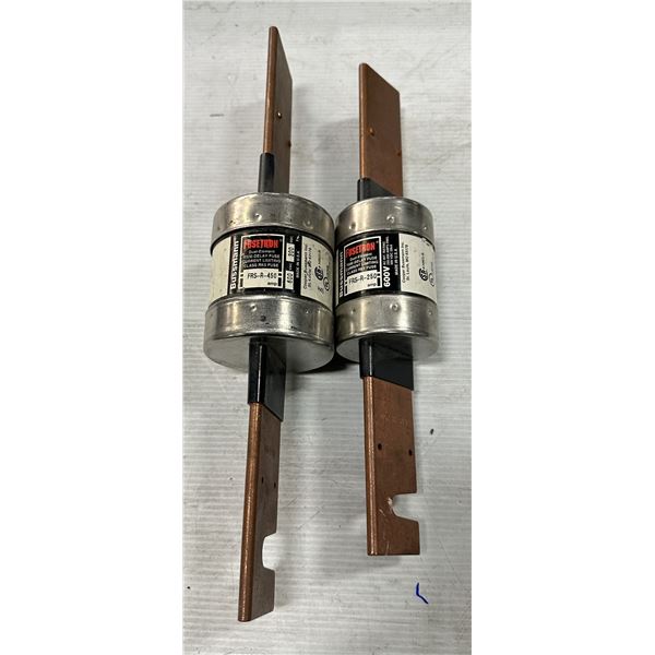 Lot of (2) Bussmann Fuses #FRS-R-450 & #FRS-R-250