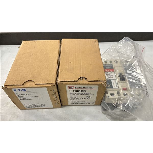 Lot of (3) Eaton Cutler-Hammer Circuit Breakers