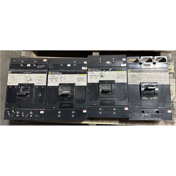 Lot of (4) Square D #MHF360008M & #MAL360008 800A Circuit Breakers
