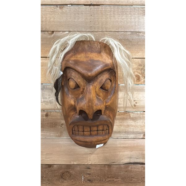 HAND CARVED FIRST NATIONS "SASQUATCH" MASK BY WES ANTONE CIRCA 2003 12" X 18"