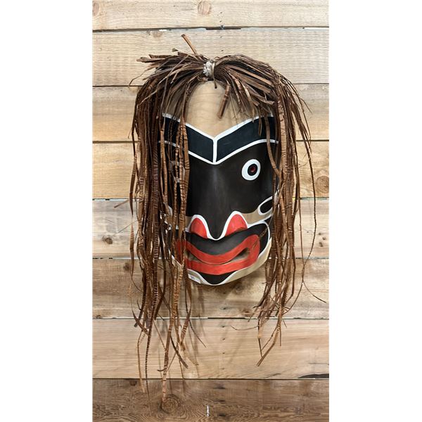 HAND CARVED & PAINTED FIRST NATIONS MASK 11" X 16"