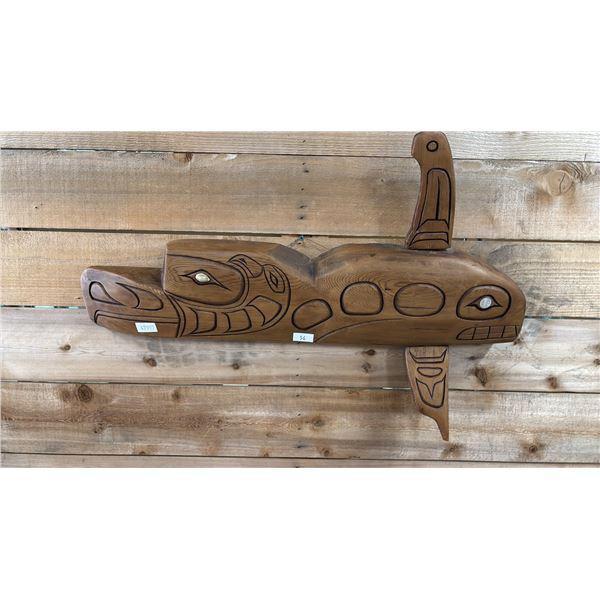 HAND CARVED FIRST NATIONS CARVING 31" X 20"