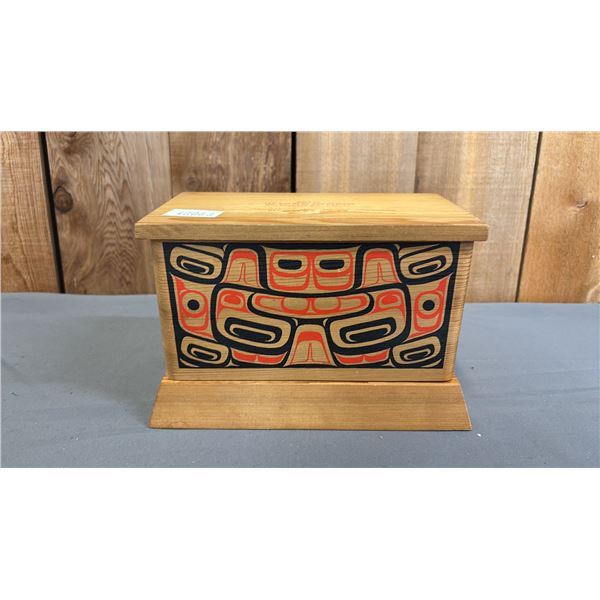 FIRST NATIONS BENT BOX BY W. K.K JOSEPH 9" X 5" X 5.5"