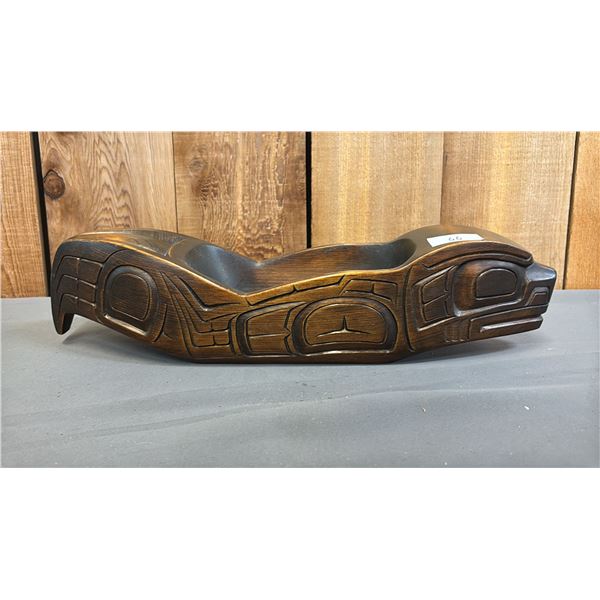 HAND CARVED FIRST NATIONS CARVING 16" X 4" X 3.5"