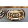 Image 2 : HAND PAINTED FIRST NATIONS CERAMIC DISH & CERAMIC VASE