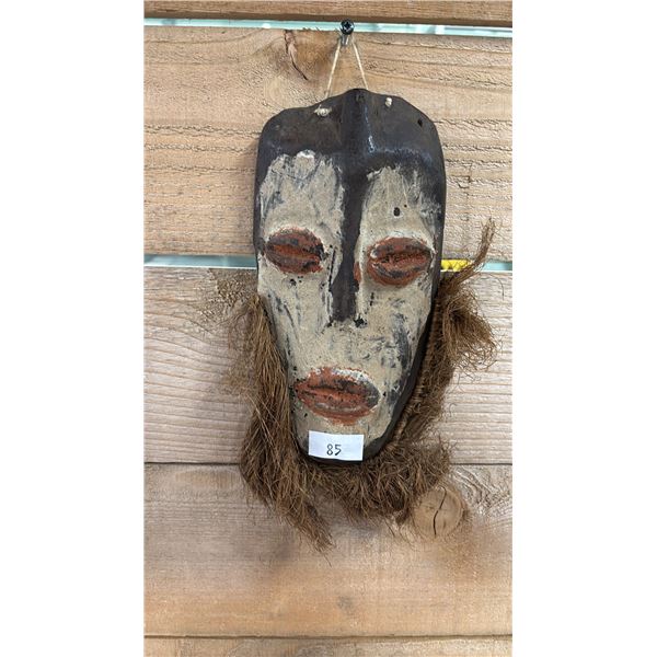 HAND CARVED & PAINTED INDIGENOUS MASK 4.5" X 10"
