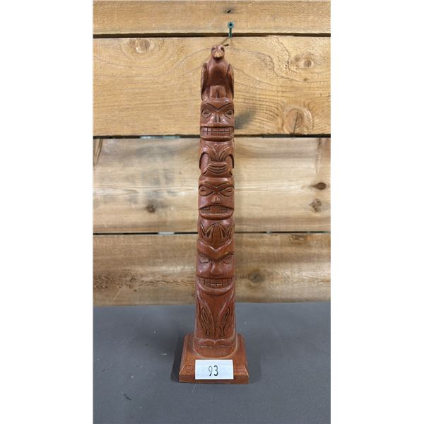 HAND CARVED FIRST NATIONS TOTEM POLE 11.5"