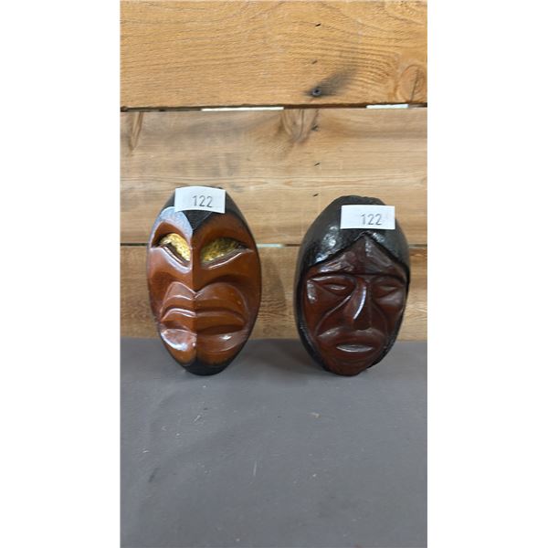 (2) HAND CARVED & PAINTED FIRST NATIONS FISHING FLOATS