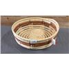 Image 1 : HAND WOVEN FIRST NATIONS BUFFALO GRASS BASKET 12" X 4"