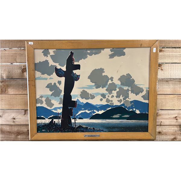 FRAMED ORIGINAL WATERCOLOUR ON BOARD BY FRANKLIN ARBUCKLE TITLED "WEST COAST VANCOUVER ISLAND