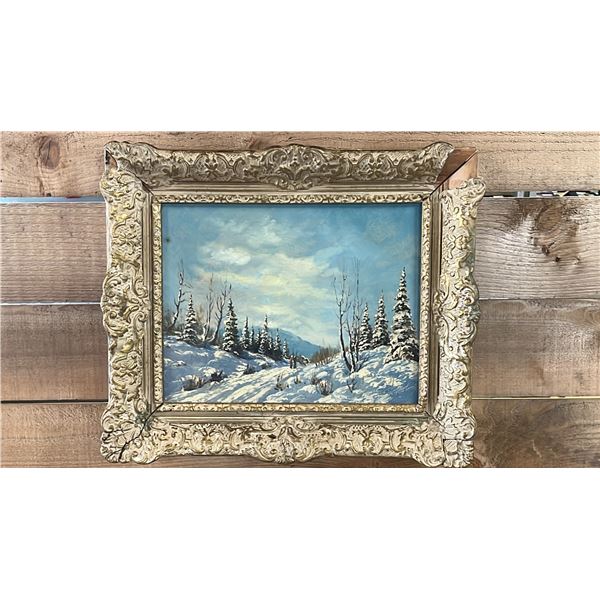FRAMED ORIGINAL ARTIST SIGNED OIL ON CANVAS 19" X 16"