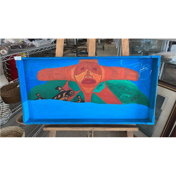ORIGINAL OIL ON DRAWER 30" X 15"