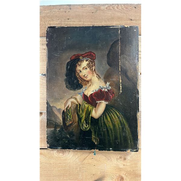 ORIGINAL OIL ON BOARD 13.5" X 18"