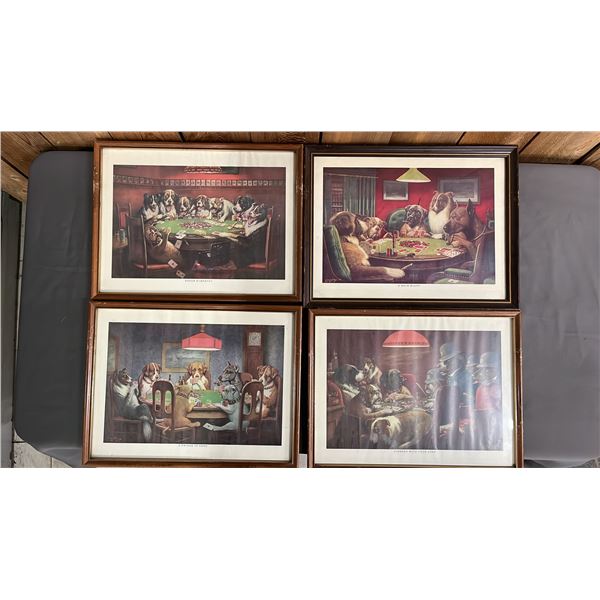 (4) ASSORTED PRINTS BY CASSIUS MARCELLUS COOLIDGE INCLUDING; POKER SYMPATHY, A BOLD BLUFF, A FRIEND