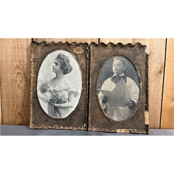 (2) ANTIQUE FRAMED PORTRAITS