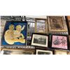 Image 3 : SHELF OF ASSORTED FRAMED ARTWORK