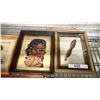 Image 4 : SHELF OF ASSORTED FRAMED ARTWORK & SKETCHES