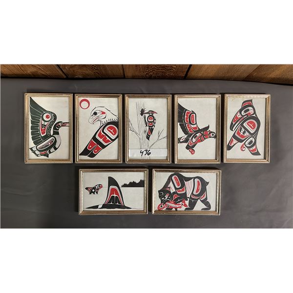 (7) ASSORTED FRAMED FIRST NATIONS ARTWORKS