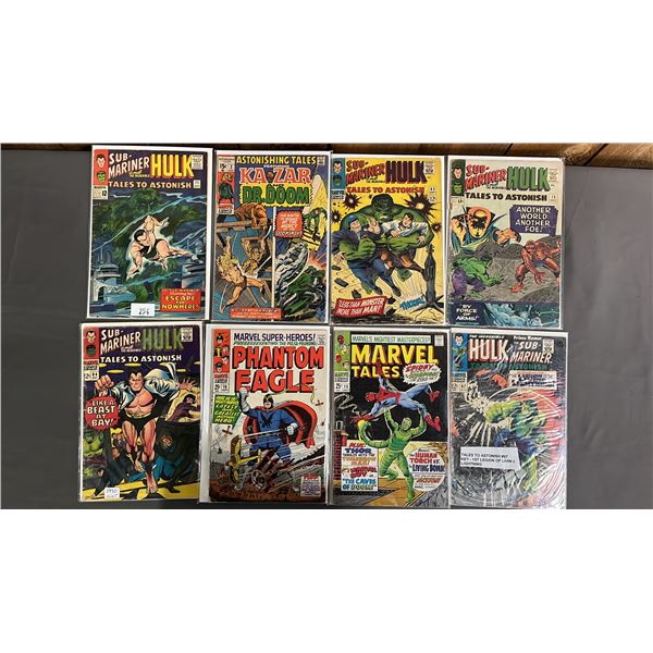 (8) ASSORTED MARVEL TALES TO ASTONISH, MARVEL SUPER HEROES & MARVEL TALES COMIC BOOKS