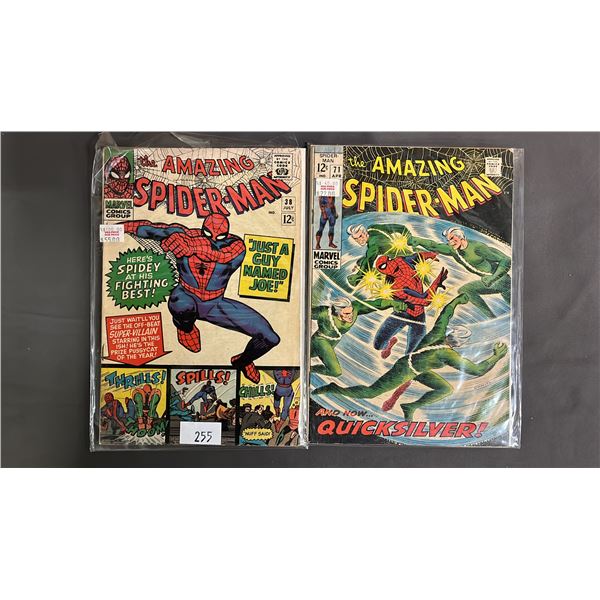 MARVEL THE AMAZING SPIDER-MAN #38 & MARVEL THE AMAZING SPIDER-MAN #71 COMIC BOOKS