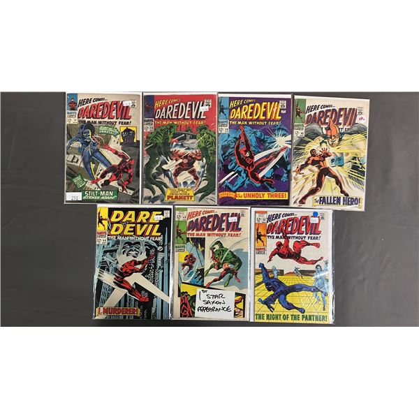 (7) MARVEL DAREDEVIL COMIC BOOKS INCLUDING; #26, 28, 39, 40. 44, 49 & 52