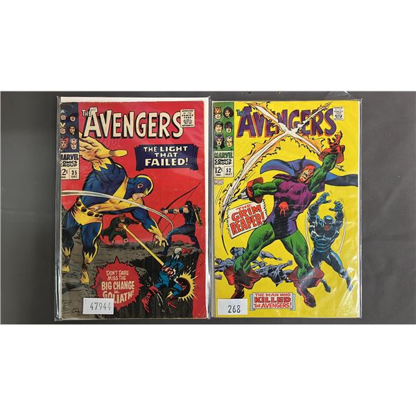 MARVEL THE AVENGERS #35 & MARVEL THE AVENGERS #52 COMIC BOOKS