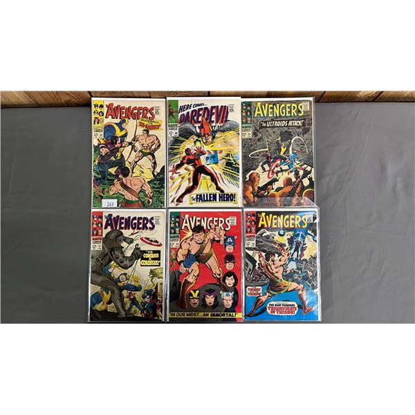 (6) MARVEL THE AVENGERS COMIC BOOKS INCLUDING; #36-40