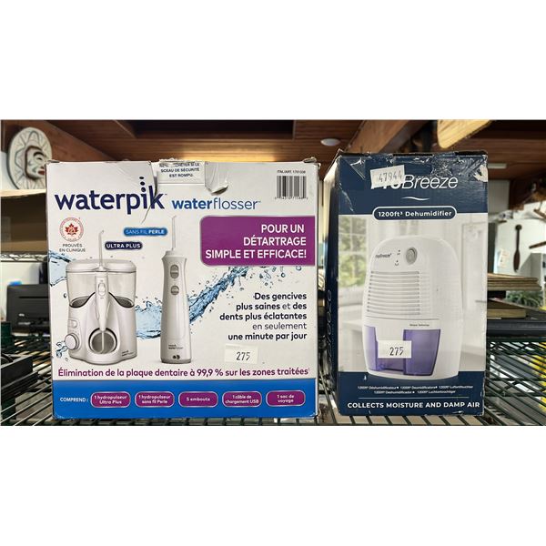 WATERPIK WATER FLOSSER TWIN PACK & PRO BREEZE MINI DEHUMIDIFIER