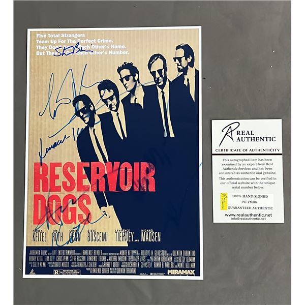 AUTOGRAPHED "RESERVOIR DOGS" MOVIE POSTER WITH REAL AUTHENTIC CERTIFICATE OF AUTHENTICITY