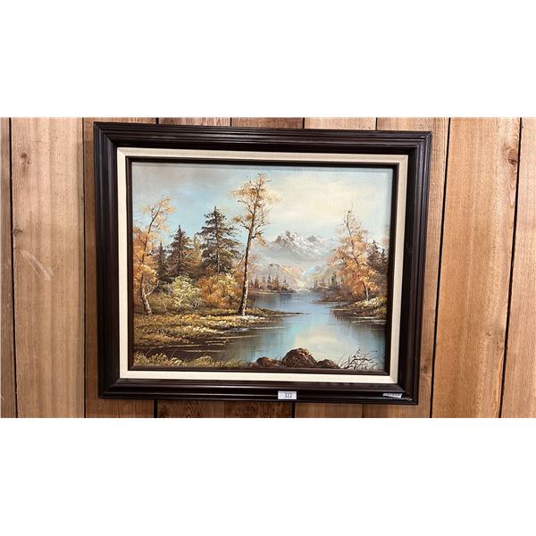 FRAMED ORIGINAL M HILL OIL ON CANVAS PAINTING: 25" X 20.5" FRAMED