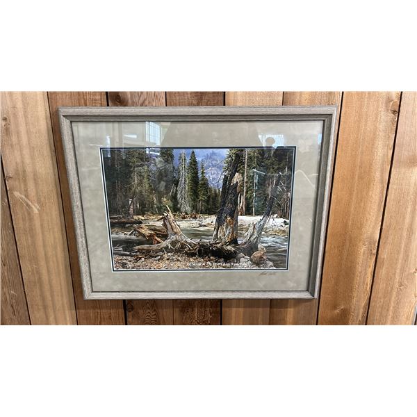 FRAMED PAUL CALLE "IN SEARCH OF BEAVER" PRINT: 26.25" X 20.5" FRAMED