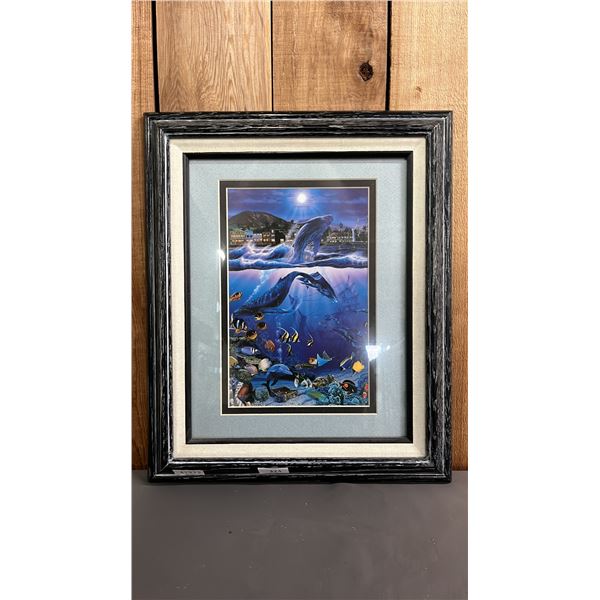 FRAMED CHRISIAN RIESE "ISLAND TREASURES" PRINT: 18" X 15" FRAMED