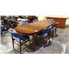 Image 1 : DANISH MODERN ROSEWOOD TABLE WITH 2 LEAVES & 6 CHAIRS