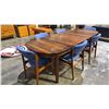 Image 3 : DANISH MODERN ROSEWOOD TABLE WITH 2 LEAVES & 6 CHAIRS