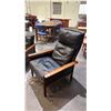 Image 2 : MADE IN NORWAY MID-CENTURY MODERN ROSEWOOD FOUR SEAT LEATHER SOFA WITH MATCHING HIGH BACK CHAIR