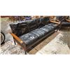 Image 3 : MADE IN NORWAY MID-CENTURY MODERN ROSEWOOD FOUR SEAT LEATHER SOFA WITH MATCHING HIGH BACK CHAIR
