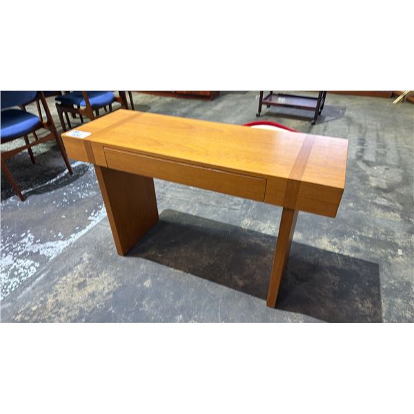 DANISH MODERN SINGLE DRAWER TEAK HALL TABLE