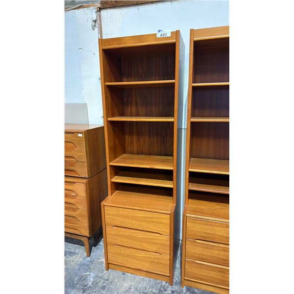 DANISH MODERN 2-PC 3 DRAWER CABINET