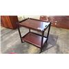 Image 1 : MAHOGANY LIQUOR CART ON WHEELS