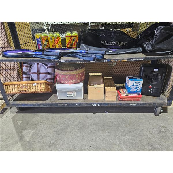 WICKER PICNIC BASKET SET, WOOD WINE BOXES, CLEARVIEW STORAGE DRAWER & MORE