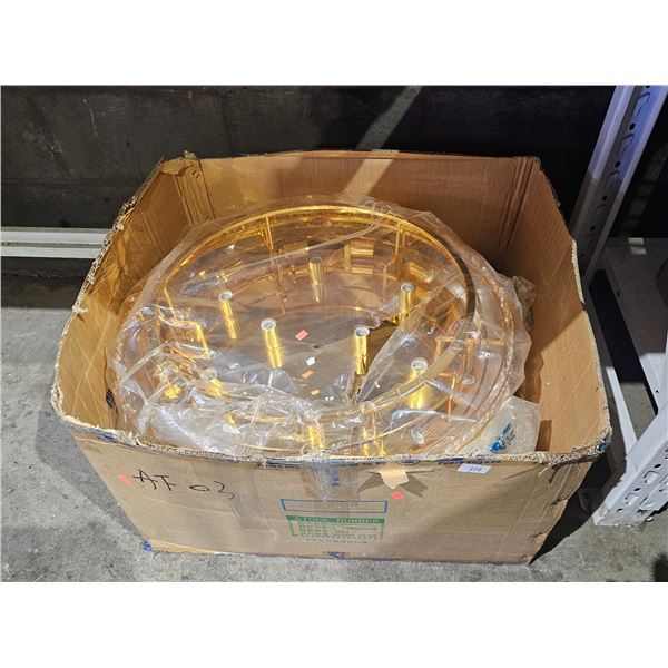 FUERKANG LIGHTING GOLD COLOUR CHANDELIER/CEILING LIGHT IN BOX