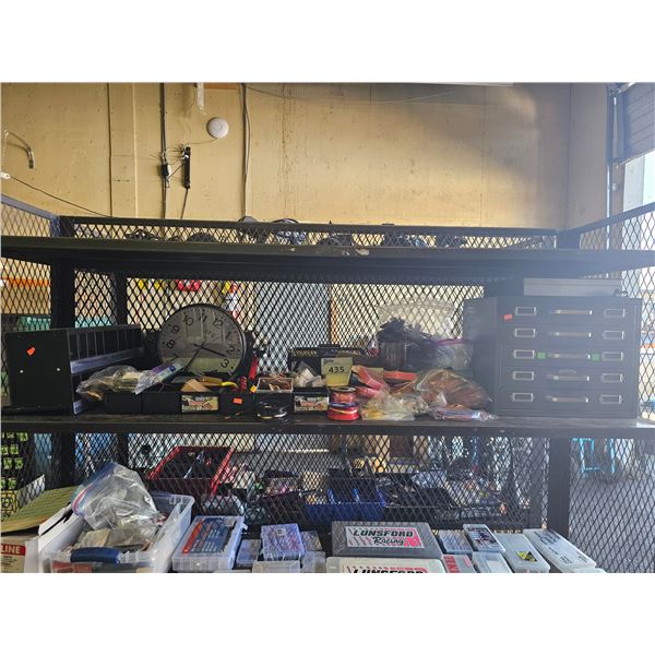 SHELF OF ELECTRONICS TOOLS & STORAGE: MULTI-COMPARTMENT STORAGE, WIRE CONNECTORS, HAND TOOLS & MORE