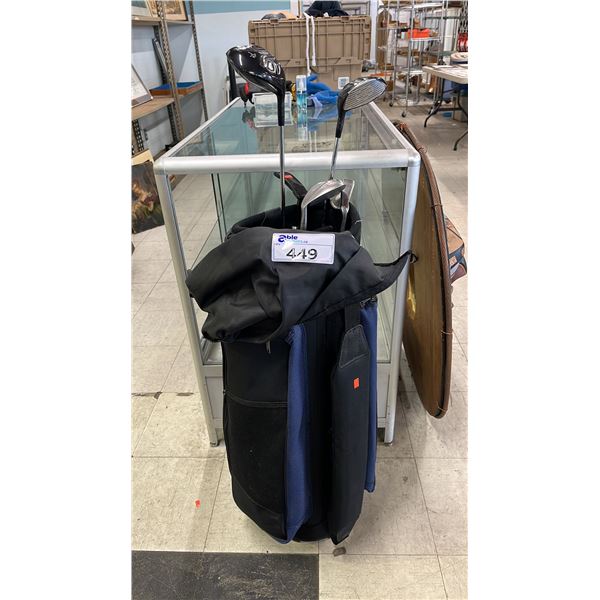 MACGREGOR GOLF BAG & ASSORTED GOLF CLUBS