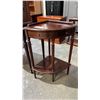 Image 1 : VINTAGE WOOD CORNER ACCENT TABLE